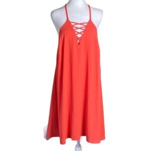 Venus Halter Sleeveless Salmon Orange Summer Beach Mini Dress size M